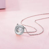 925 Sterling Silver Necklace for Women Love Dainty Necklaces with Dancing Cubic Zirconia Jewelry Gifts for Women Girlfriend