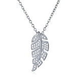 925 Sterling Silver happy leaf necklace White Gold Plated Adjustable Jewelry for Girls for Birthday Graduation Gift