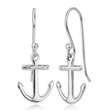 Anchor Navy Sailor Ship Symbol Dangle Hook Earrings