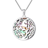 Silver Abalone Tree of Life Necklaces Pendant