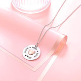 S925 Sterling Silver Faith Hope Love Round With Heart Pendant Necklace Christian Jewelry Gifts for Women Teen Girls
