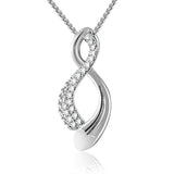  Silver Infinity Pendant Necklace 