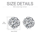 925 Sterling Silver Round Cutting Cubic Zirconia Stud Earrings Solitaire CZ Stud Earring for Women