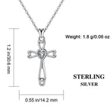 925 Sterling Sliver Cross Necklace for Women Celtic Knot Cross Pendant Necklaces, Love and Hope Gift for Womens Girls - 18inches