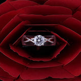 14k Gold  Heart Arrows Cut Vintage Moissanite Engagement Ring For Women