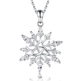  Silver Snowflake Pendant Necklace