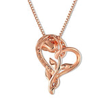 Silver   Cubic Zirconia Love Heart Pendant Necklace