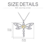 Celtic Knot Dragonfly Necklace 925 Sterling Silver Pendant Necklace Celtic Knot Necklace Dragonfly Gifts for Mother Day Women Girl Lover