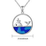 Silver Cute Dolphin Animal Necklace