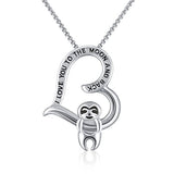 White Gold Plated Sloth Necklace