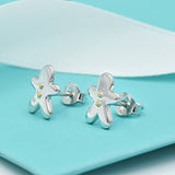 Christmas Jewelry Earring Gift New Year Party Ball 925 Sterling Silver Ear Stud Earrings For Women Girls