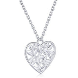 Sterling Silver  White Gold-Plated Tree Of Life Pendant Necklace for Women,18 inches