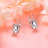 S925 Sterling Silver Animal Bear dangle Earrings