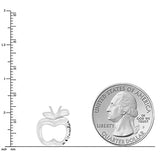 925 Sterling Silver #1 Teacher Apple Pendant Necklace, 18