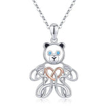 Silver Celtic Knot Necklaces Cute Animal Bear Necklace