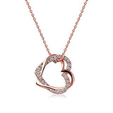 Silver Twined Heart Necklace