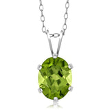 Green Peridot Pendant Necklace
