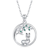 Silver Tree of Life Llama Necklace Pendant