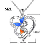 Sterling Silver Always in My Heart Fairy Angel Wing Memorial Necklace for Women Girlfriend Daughter