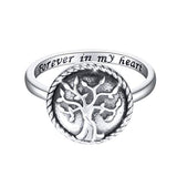 S925 Sterling Silver Heart Urn Memorial Ashes Keepsake Exquisite Cremation Ring