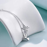 S925 Sterling Silver Hummingbird Y  Pendant Necklace Jewelry for Women Teens Birthday Gift