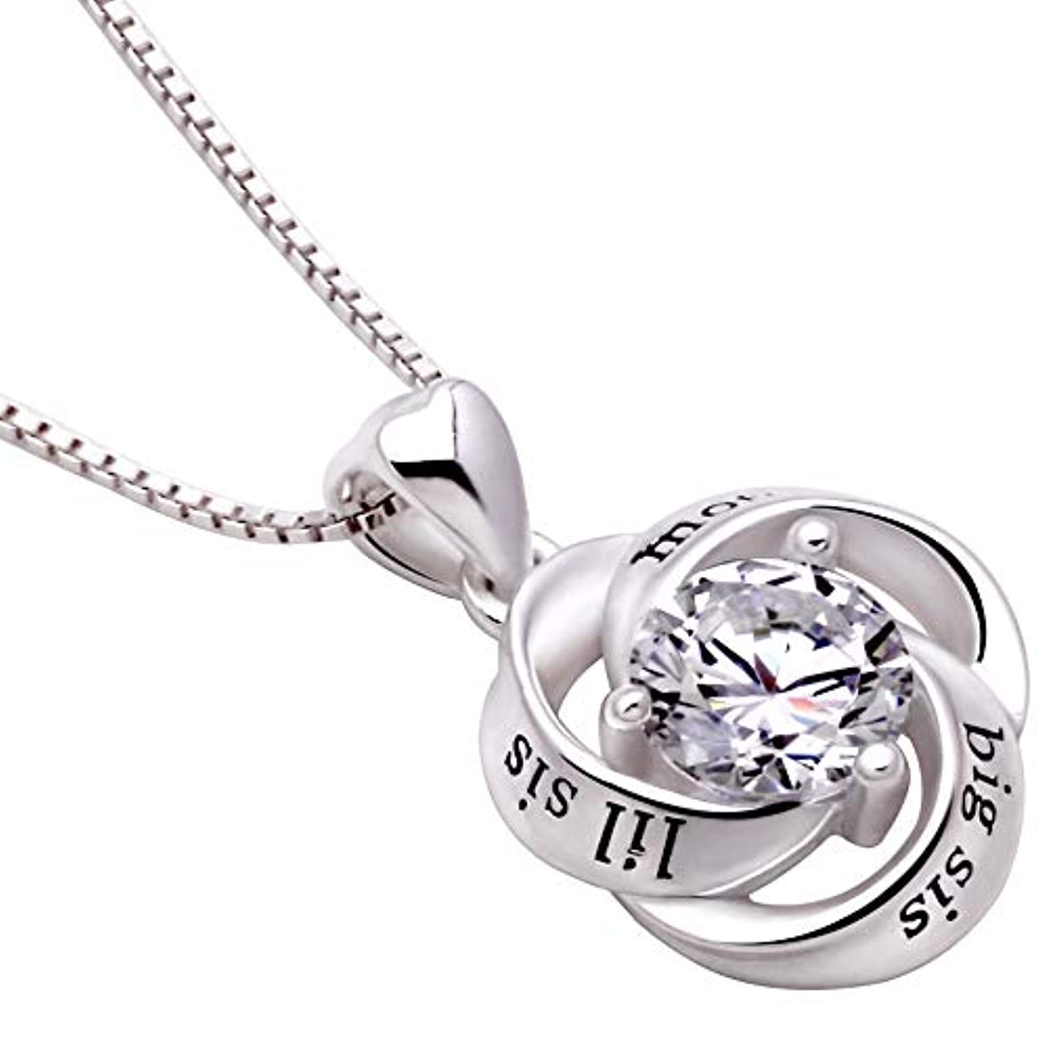TBOP Jewellery Mother's Day Gift Lil Sis Mom Big Sis Three-petal Love  Stitching Pendant Gold Chain Necklace For Women's : Amazon.in: Fashion