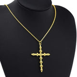 925 Sterling Silver Big Cross Pendant Necklace Cool Nail Screw Cross Necklace for Men