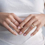 14K Gold Plated Crossover X Stackable Rings | Gold Rings for Women