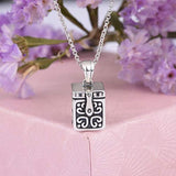 Silver Locket Urn Pendant Necklace Classic Angel Prayer Box Urn for Loved One Cremation Ashes-Always in My Heart Memorial Jewelry