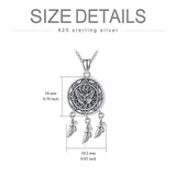Sterling Silver Butterfly Dream Catcher Lockets Necklace That Holds Pictures Feather Dream Catcher Pendant Necklaces for Women Girlfriend