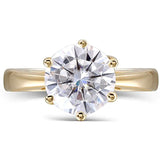 14K Gold  Heart Arrows Cut Moissanite Engagement Ring