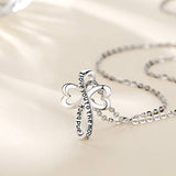 925 Sterling Silve Infinity Messages Pendants Necklace For Women