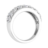 1/2 Carat Diamond Fashion Promise Band Ring in 925 Sterling Silver