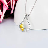Sterling Silver Flower Pendant Necklace Jewelry for Women Gifts