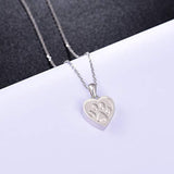 925 Sterling Silver Puppy Urn Pendant Necklace For Pet Dog Cat Ashes Paw Print Love Heart Cremation Keepsake Necklace Women Gift