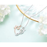 Musical Note Necklace Pendant 925 Sterling Silver Jewelry for Women Girls, 18 Inch