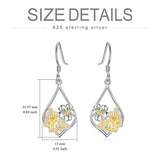 S925 Sterling Silver Dangle Drop Hooks Earrings Jewelry Gifts for Women Girls Birthday