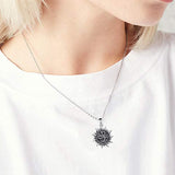 Sterling Silver Cblack-tree of life  Cremation Urn Necklace for Human Ashes Memorial Keepsake Jewelry
