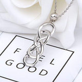 Silver Infinity Love Celtic Knot Pendant Necklaces