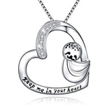  Silver Sloth Necklace Keep Me in Your Heart Animal Pendant Necklaces 