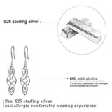 925 Sterling Silver Earrings Irish Celtic Knot Drop Earrings Filigree Dangle Earrings Hypoallergenic Earrings for Women