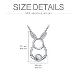 Sterling Silver Cute Bunny Necklace for Women, Moonstone Pendant Necklaces, Birthday Gift for Women Girls
