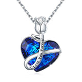 Blue Heart Crystals Jewelry
