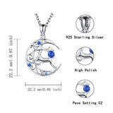 Sterling Silver Moon Reindeer Pendant Charm Chain Necklace Freedom Deer Necklace Relationship Friendship Best Friend for Women Girs Teens