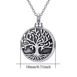Tree of Life Cremation Necklace for Memorial 925 Sterling Silver Urn Jewelry Pendant,Keepsake  Pendant Jewelry for Women