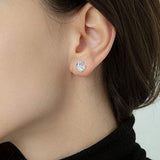 Opal Unicorn Stud Earring S925 Sterling Silver Love Heart Stud Earring  Animal Unicorn Jewelry gift for Women