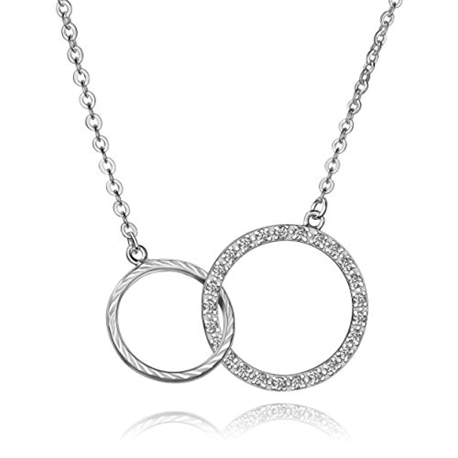 Mother & Daughter Double Circles Necklace