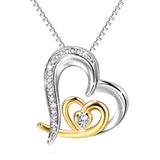Two Love Heart Necklace