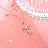 Cross Necklace 925 Sterling Silver Infinity Love of God Heart Cross Pendant Necklace Christian Gift for Women Girls