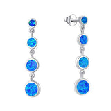 Blue Opal Dangle Earrings